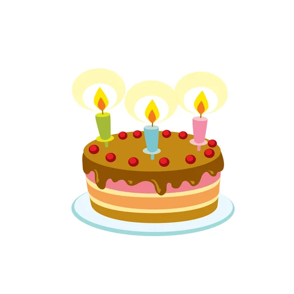 生日蛋糕插图 — 图库矢量图片