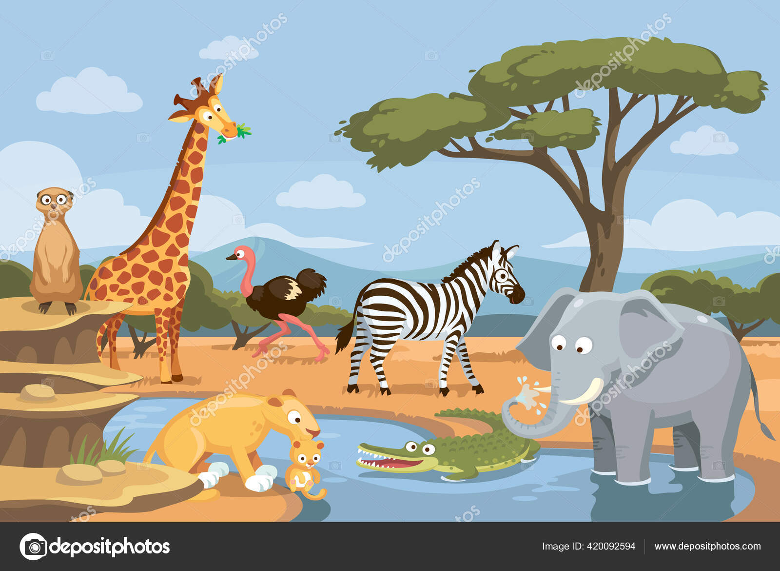 African Animals Nature Animals African Landscape African Animals Savannah Fauna Stock Vector Image by ©olga1818 #420092594 African Animals Nature Animals African Landscape African Animals Savannah Fauna Stock Vector Image by ©olga1818 #420092594