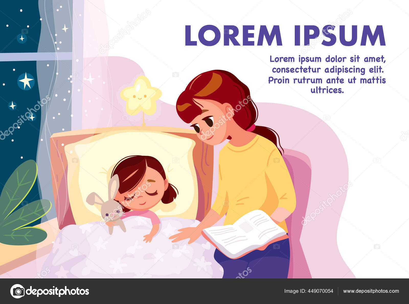 妈妈读睡前故事让孩子上床睡觉小女孩看书后睡着了年轻的母亲坐在床边给女儿讲故事妈妈在卧室里讲故事, image size:1600x1188