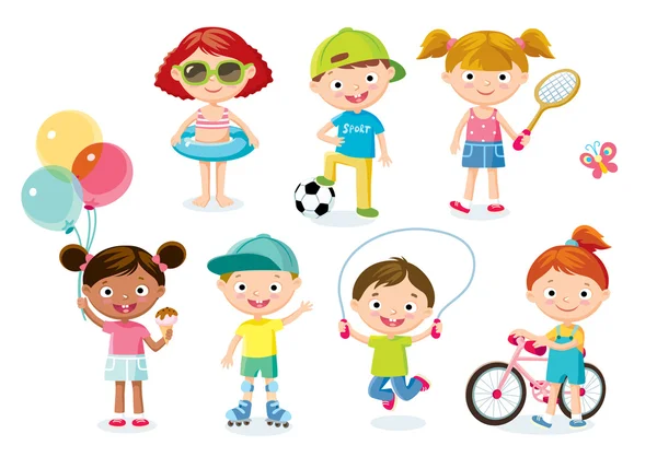 Cute kids — Stock Vector