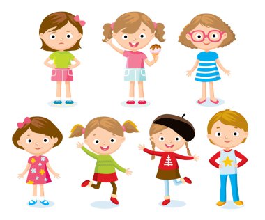 children's cute characters clipart