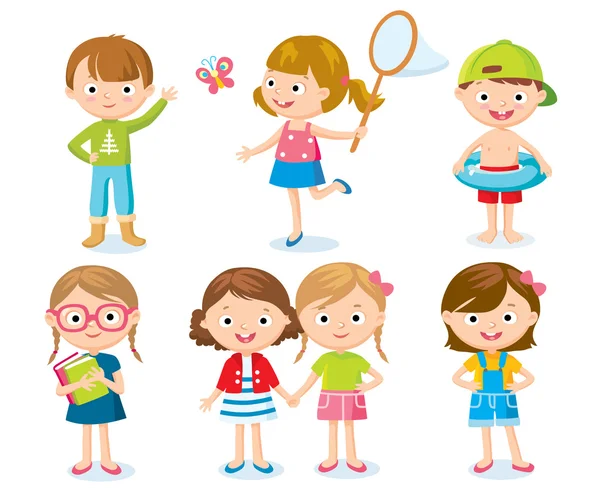 Cute kids on hollidays — Stock Vector