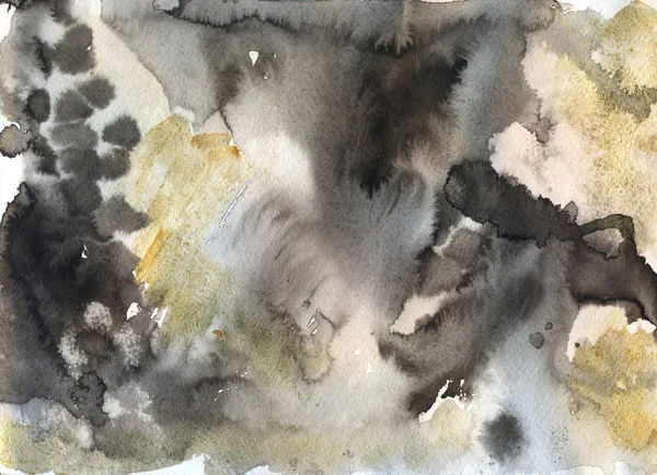 Fond aquarelle avec peinture dorée — Photo