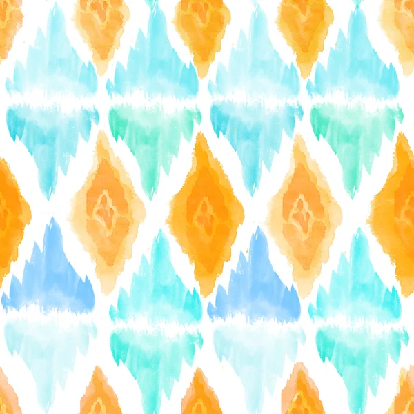 Blue and yellow watercolro pattern — Stock Photo, Image