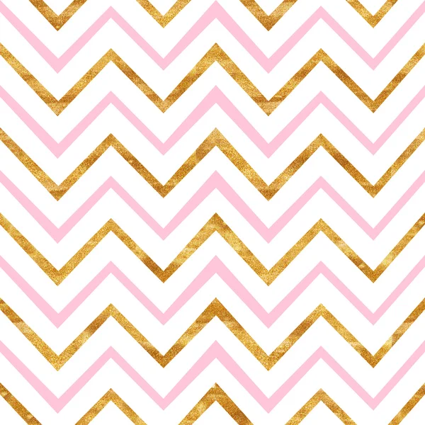 Pink and gold chevron pattern — Stock Photo, Image