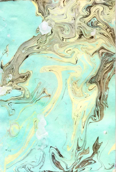Suminagashi мраморный узор морской синий — стоковое фото