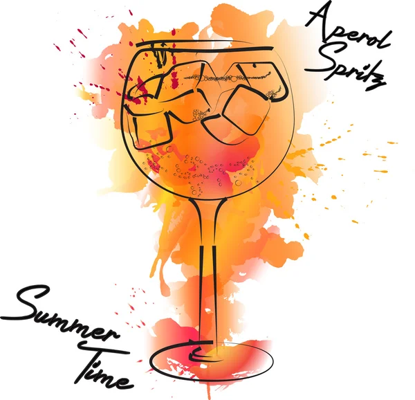 Cocktail an der Sommerbar — Stockvektor