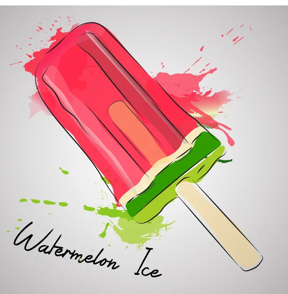 Watermelon ice — Stock Vector