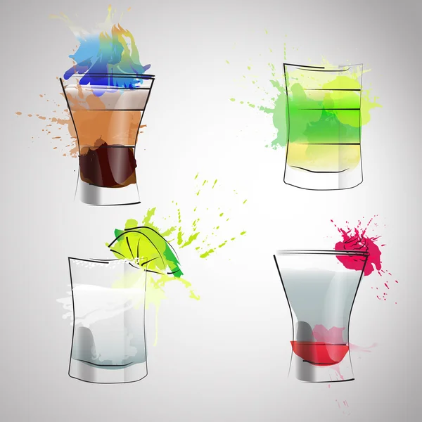 Shot szett — Stock Vector