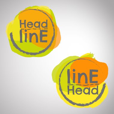 Başlık Icons set, suluboya sıçrama 