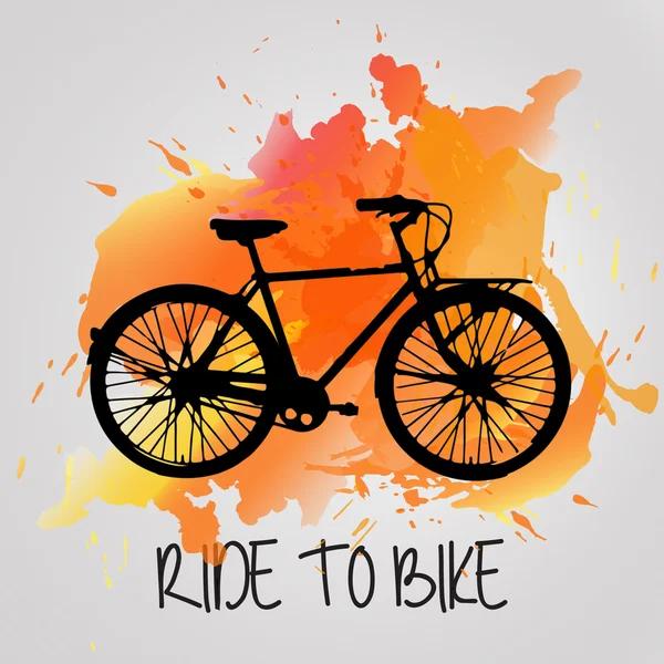 Akwarela rower — Zdjęcie stockowe