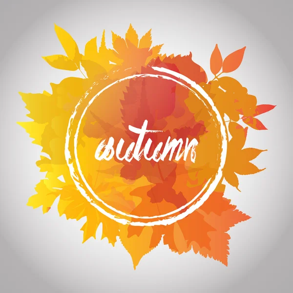 Falla leafes hösten bakgrunden falla färg — Stock vektor