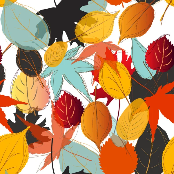 リーフ パターンの秋の色 — ストックベクタ