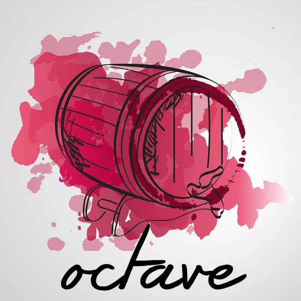 Wine barrel — Stock Vector