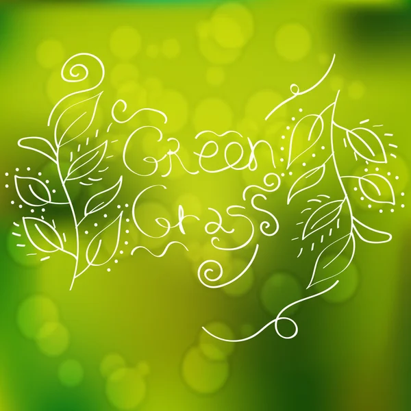 Résumé Vert ensoleillé Bonne humeur Printemps Fond — Image vectorielle