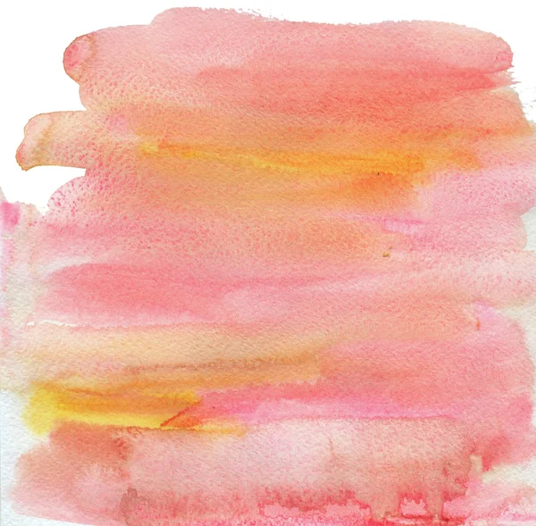 Watercolor background pink and yellow — Stock Photo, Image