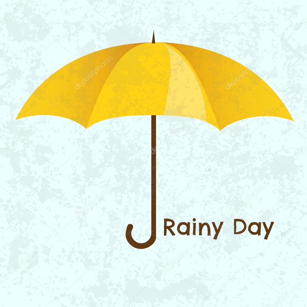 Rainy autumn with  umbrella. Season of rains.rain