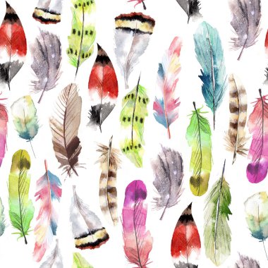 suluboya fantastik tüyler desen 