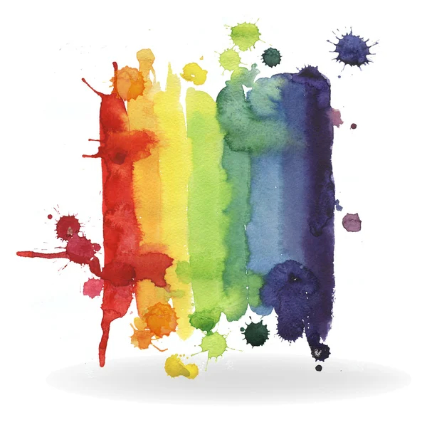 Aquarela arco-íris com fundo respingo de cor — Fotografia de Stock
