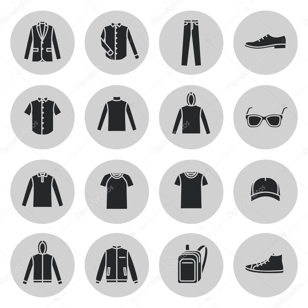 Men's Clothing icons Stock Vector Image by ©Shiffarigum #79253692