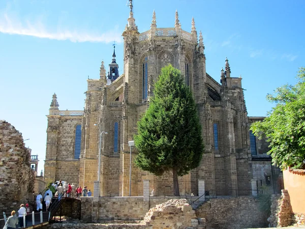 Castilla Leon Spanje Astorga Met Het Bisschoppelijk Paleis Kathedraal Boven — Stockfoto