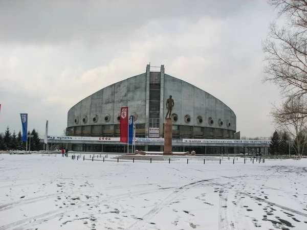 Krasnojarsk Rusland Februari 2019 Centraal Stadion Krasnojarsk Sportgebouwen Stad — Stockfoto