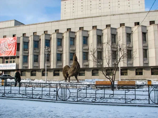 Krasnoyarsk Rusia Febrero 2019 Tribunal Regional Krasnoyarsk —  Fotos de Stock