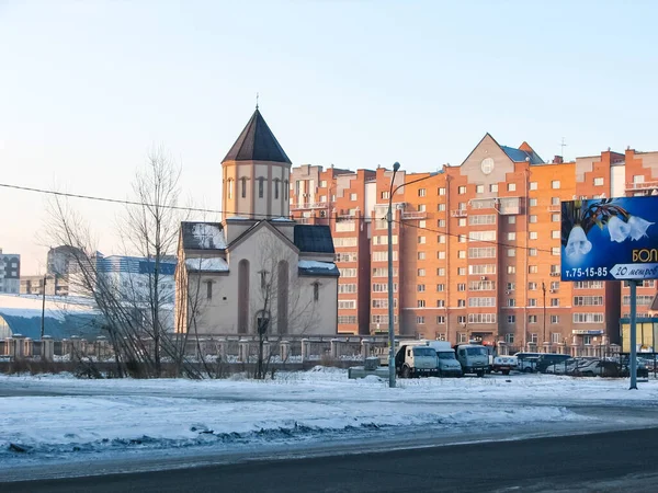 Krasnojarsk Russland Februar 2019 Die Stadt Krasnojarsk Blick Auf Die — Stockfoto