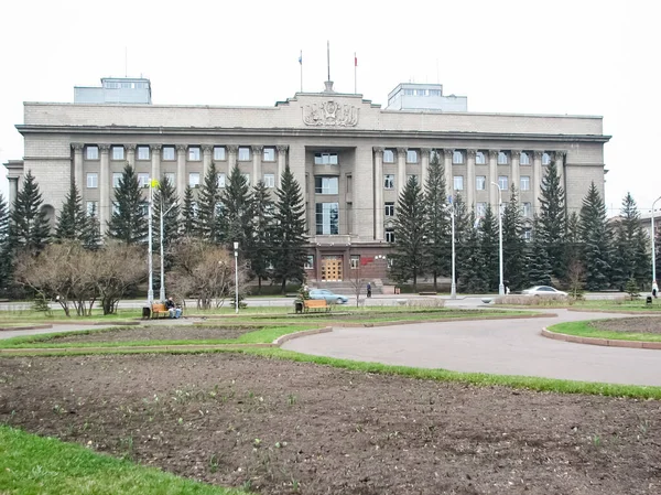 Krasnojarsk Rusland Februari 2019 Stad Krasnojarsk Zicht Straten Architectuur Van — Stockfoto