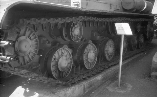 Tanque Soviético Museu Livre Monumento Tecnologia Soviética Dos Anos Guerra — Fotografia de Stock