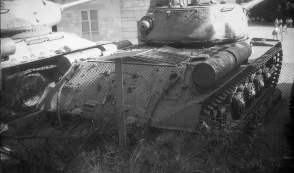 Tanque Soviético Museu Livre Monumento Tecnologia Soviética Dos Anos Guerra — Fotografia de Stock