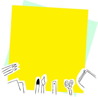 yazma materyalleri masanın üzerinde