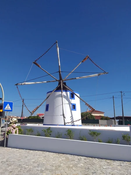 Antiguo Molino Viento Medieval Después Restauración Obras Para Una Panadería —  Fotos de Stock