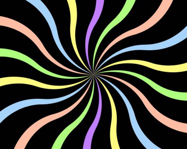 Duvar kağıdı, vektör, renkli yaz arkaplanı, merkezden çıkan kıvrımlı ışınlar