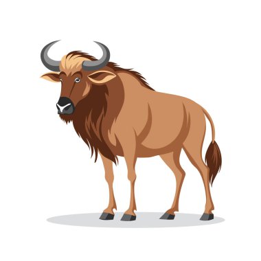 Beyaz arka planda antiloplar. Vahşi hayvan çizimi.