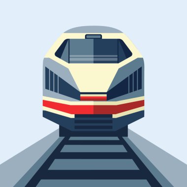 Demiryolundaki modern yüksek hızlı tren. Nakliye aracı. Görüntü.