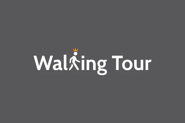 Logo Walking Tour — Vector de stock