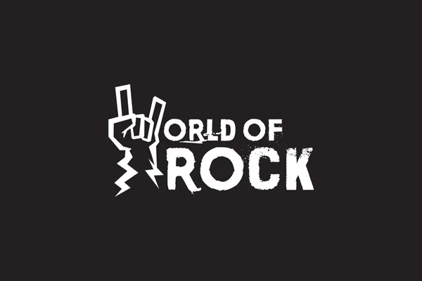 World of Rock logo — Stock Vector