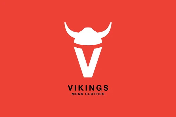 Vikings mens kläder logotyp — Stock vektor