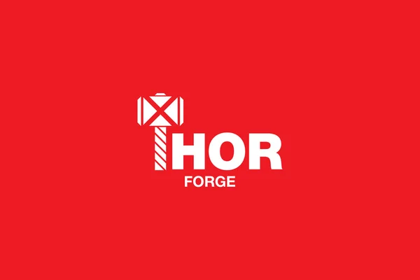Thor-Schmiede-Logo — Stockvektor
