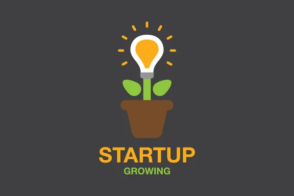 Logotipo de startup crescente — Vetor de Stock