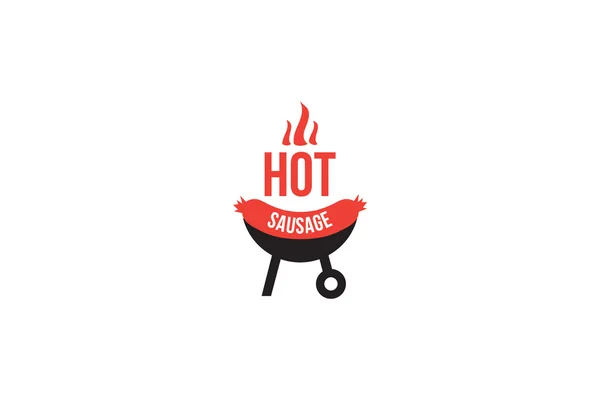 Logotipo de salsicha quente —  Vetores de Stock