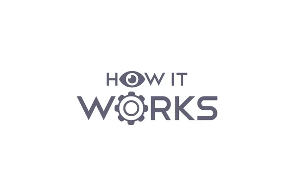 How it works logo — Stock Vector