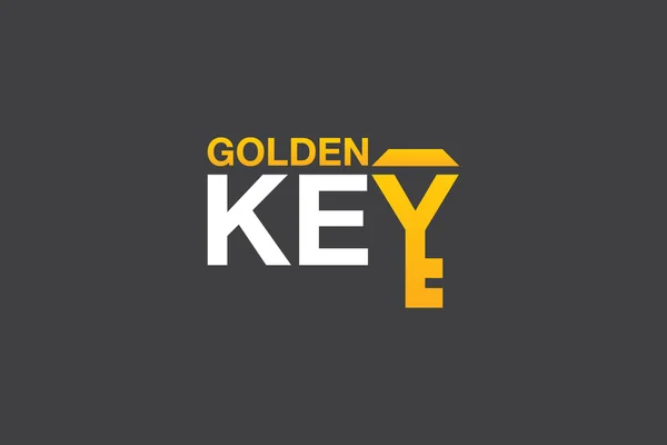 Золотой ключ — стоковый вектор