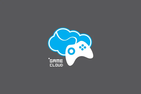 Logo nuage jeu — Image vectorielle