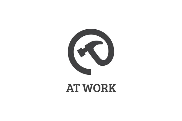 På arbete-logotypen — Stock vektor