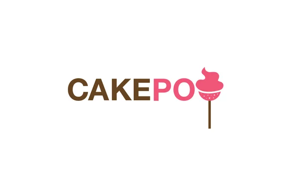 Cake Pop logó — Stock Vector