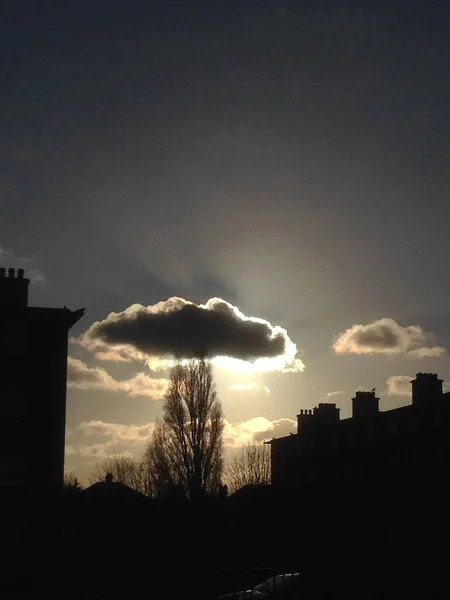 Silver Lining Cloudscape — Stock Photo, Image