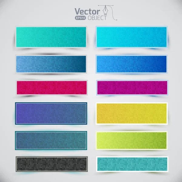 Conjunto de cores diferentes, mosaico —  Vetores de Stock