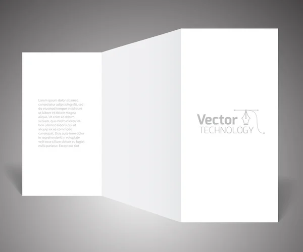 Vertikální prázdné skládání brožury — Stockový vektor